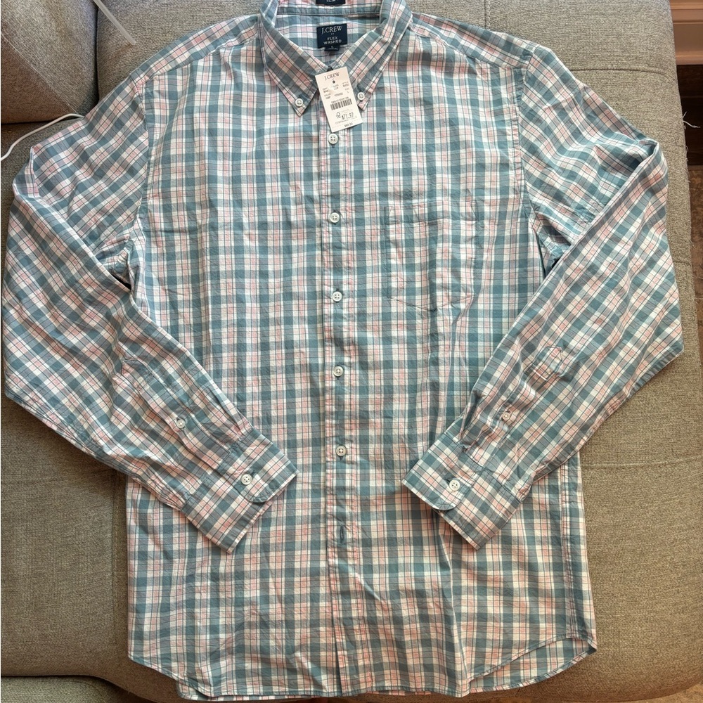 J Crew men’s slim plaid button down